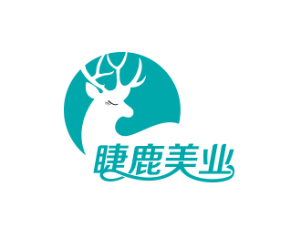 睫鹿美业美容服务logo设计方案5