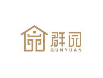 群园实木家具标志设计方案30