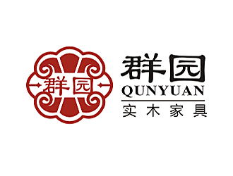 群园实木家具标志设计方案36